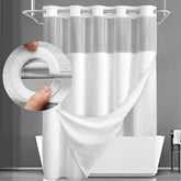 Double Layer Large Hole Waffle Weave Shower Curtain