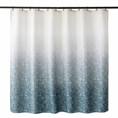 Ombre Roland Floral Polyester Shower Curtain