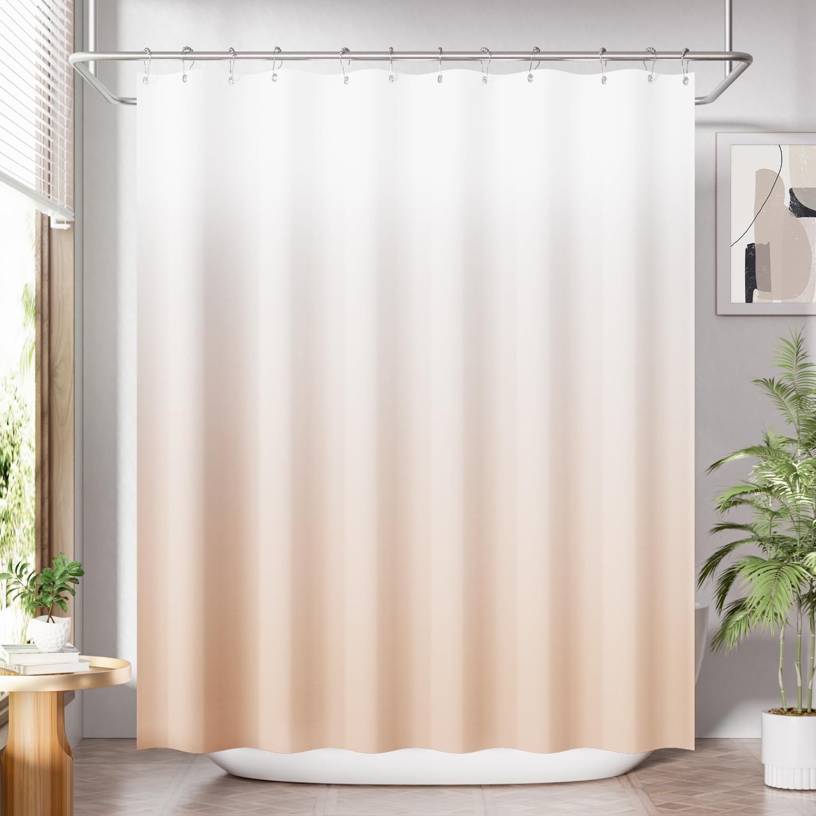 Solid Ombre Print Shower Curtain