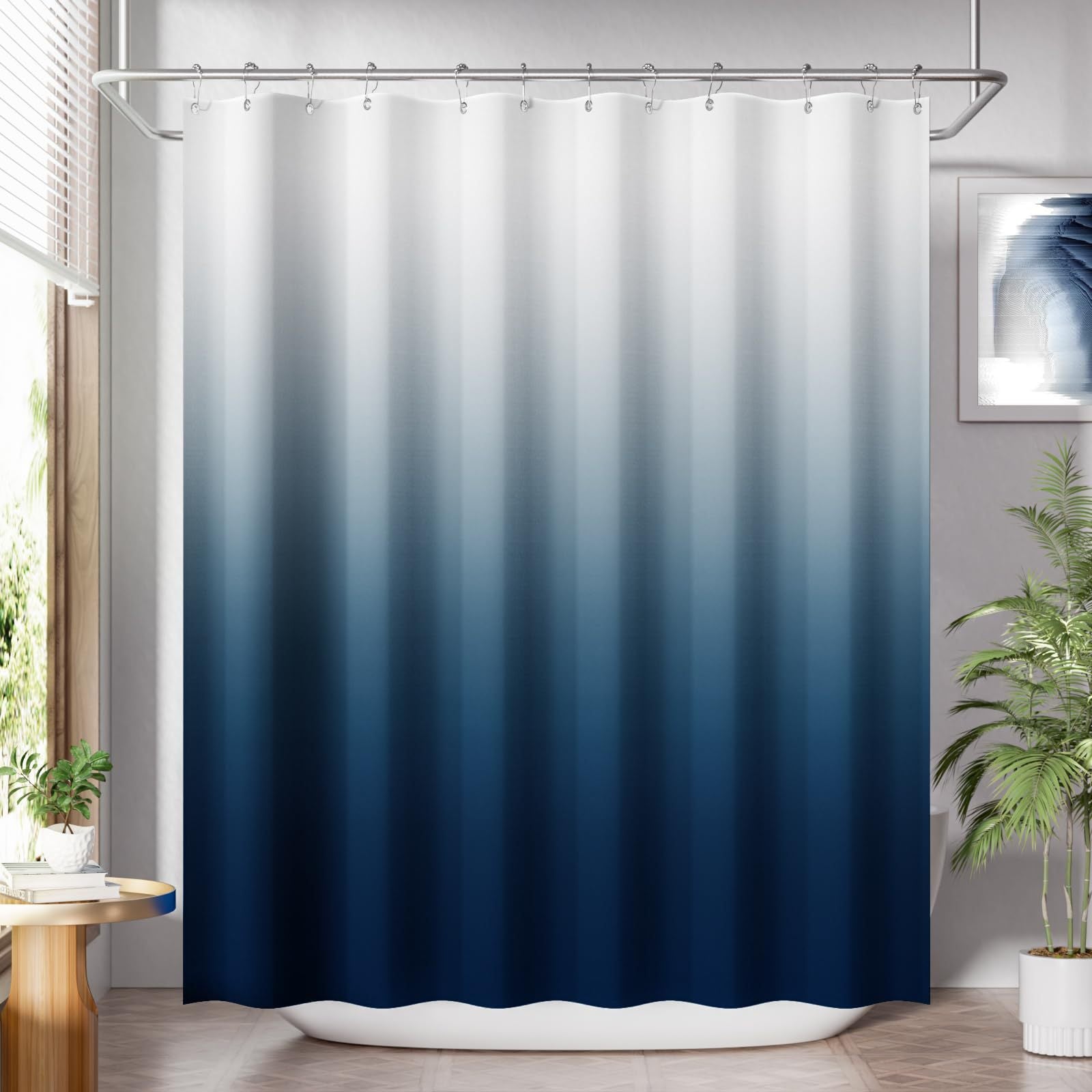 Solid Ombre Print Shower Curtain