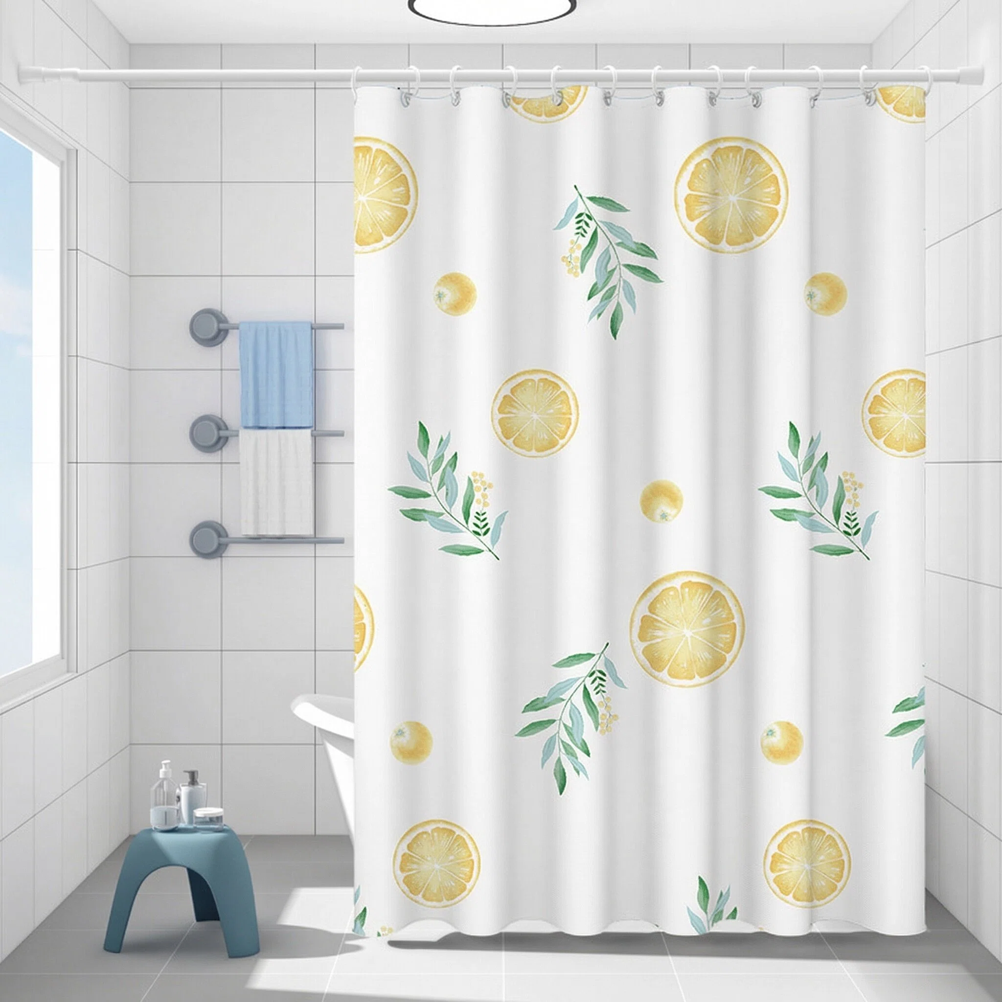 Thickened Fresh Style Polyester Shower Curtain