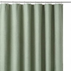 Solid Color Waffle Weave Polyester Shower Curtain