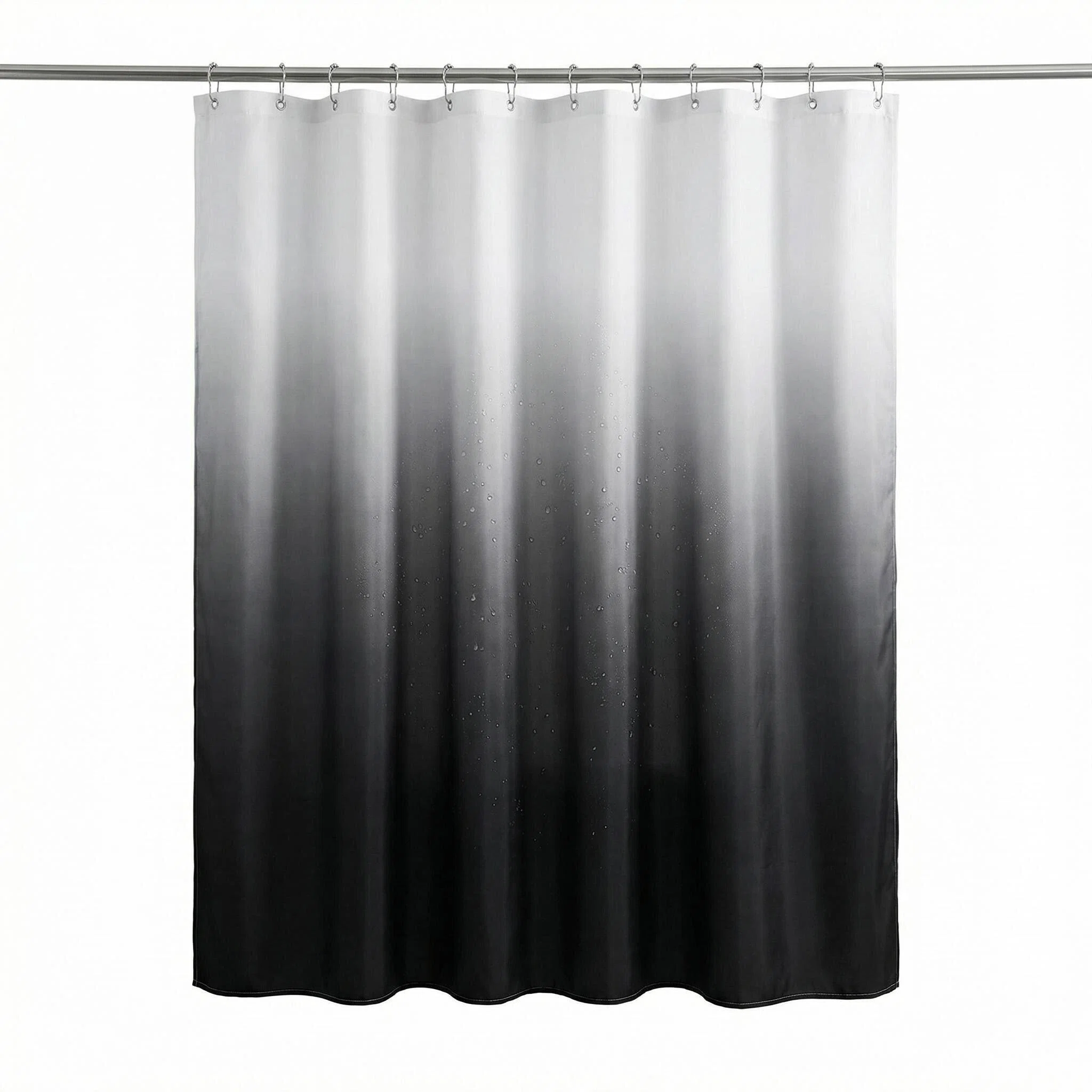 Solid Ombre Print Shower Curtain