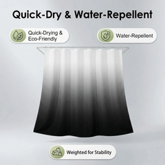 Solid Ombre Print Shower Curtain