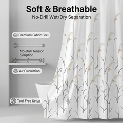 Thickened Fresh Style Polyester Shower Curtain