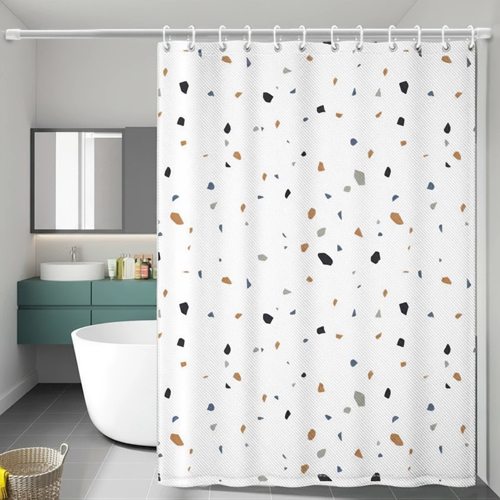 Thickened Fresh Style Polyester Shower Curtain